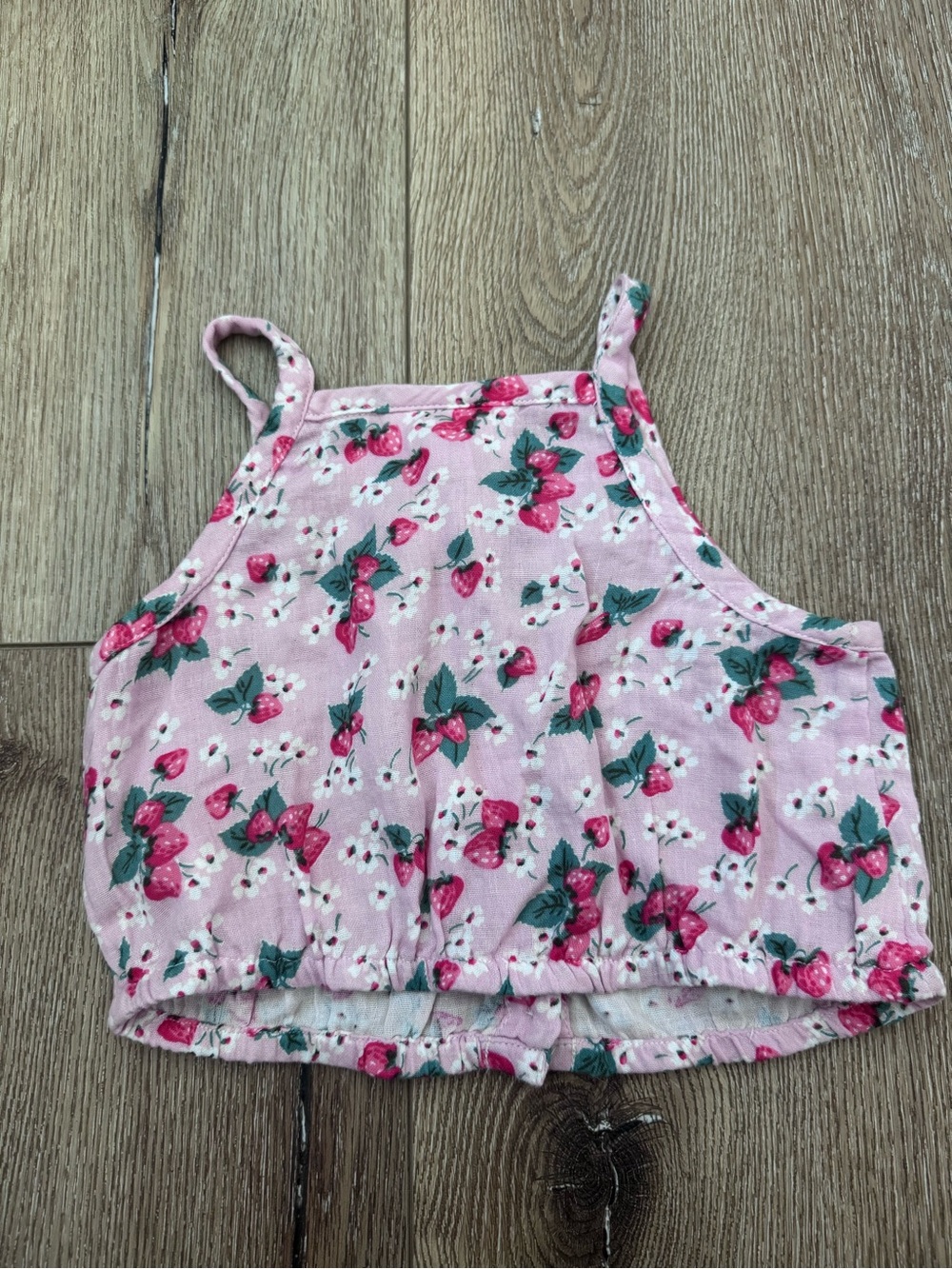 Mini Boden Pink Strawberry-Print Girls' Tank Top - Picture 3 of 3